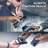 PU Leather Card holder magnetic support handy