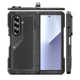Galaxy Z Fold7 Full Body Hard Shockproof LifeProof Metal Case Heavy Duty Military Grade Armor Cover Responsive Button Built In Screen Protector Raised Camera Edge Desectinon View