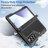 Galaxy Z Fold7 Full Body Hard Shockproof LifeProof Metal Case Heavy Duty Military Grade Armor Cover Responsive Button Built In Screen Protector Raised Camera Edge Drop Protection