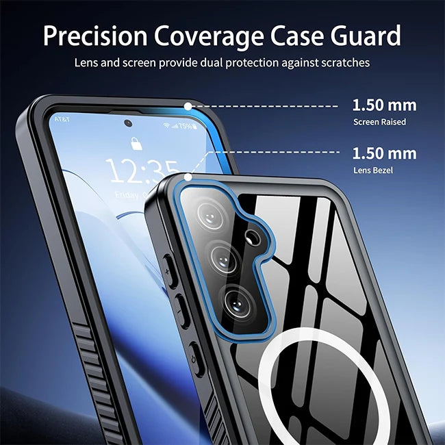 Galaxy S25 fe Waterproof magsafe case Full-body shockproof, snowproof Case fornt and back