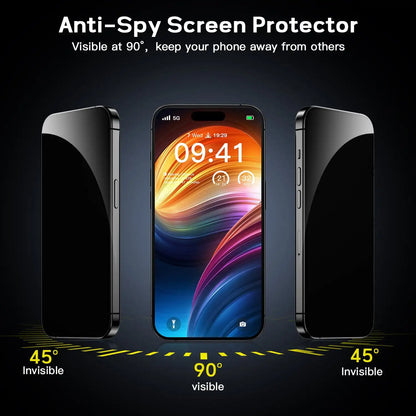 Auto Aligned Privacy Screen Protector for iPhone Anti-Spy Screen Protector