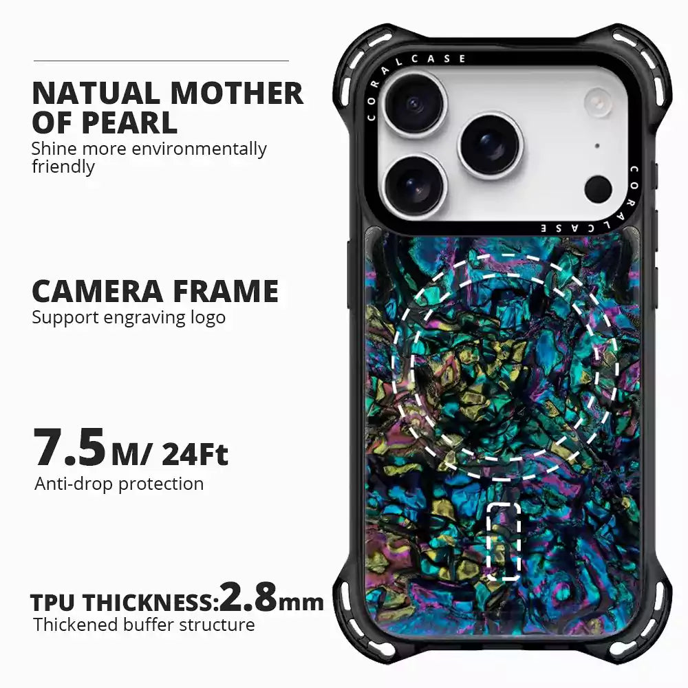 iPhone 17 Pro Max Abalone Shell MagSafe Compatible 7.5M Shockproof Case