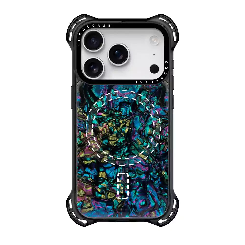 iPhone 17 Pro Max Abalone Shell MagSafe Compatible 7.5M Shockproof Dropproof case - rear view Full