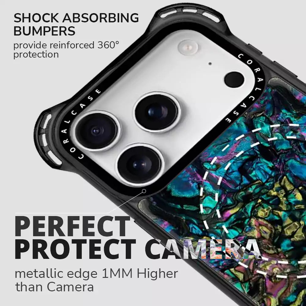 iPhone 17 Pro Max Abalone Shell MagSafe Compatible Camera view Full