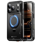 CORAL CASE iPhone 17 Pro Full Body Waterproof Shockproof Lifeproof MagSafe Kickstand Case Front And Rear View