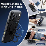 CORAL CASE iPhone 17 Pro Full Body Waterproof Shockproof Lifeproof MagSafe Kickstand Case Magnet Stand Ring Grip And Grip In One