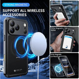 CORAL CASE iPhone 17 Pro Full Body Waterproof Shockproof Lifeproof MagSafe Kickstand Case Support Wireless Charging