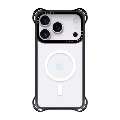 iPhone 17 Pro Transparent White Bounce Case MagSafe Compatible 7.5M Shockproof - clear