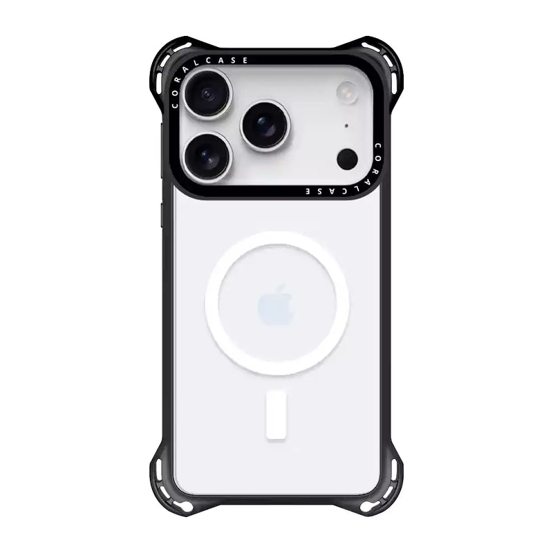 iPhone 17 Pro Transparent White Bounce Case MagSafe Compatible 7.5M Shockproof - clear