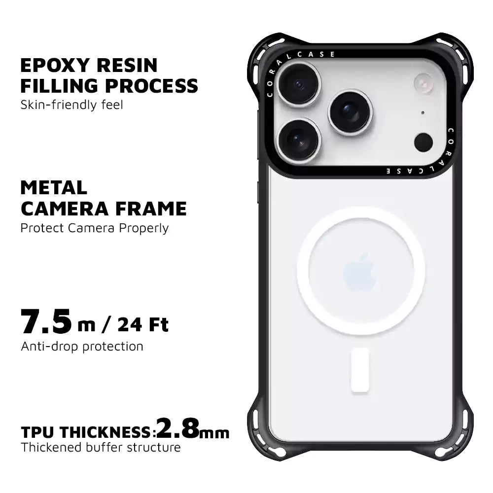 iPhone 17 pro Transparent White Bounce Case