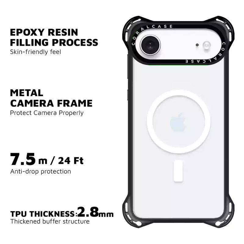 iPhone 17 Air Transparent White Bounce Case