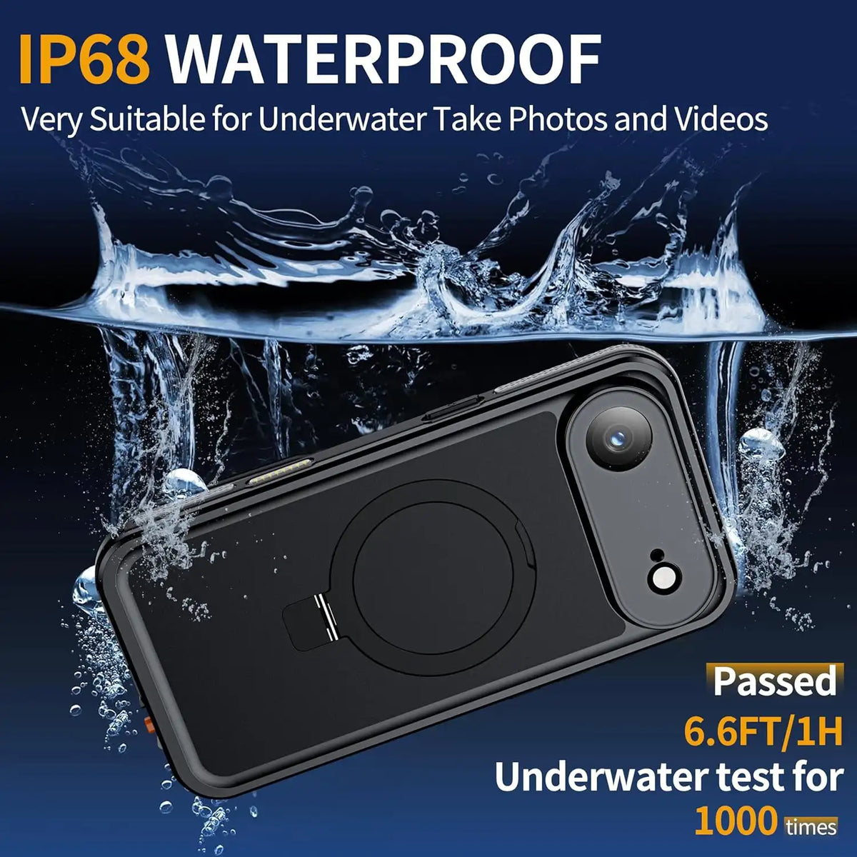 CORAL CASE iPhone 17 Air Full Body Waterproof Shockproof Lifeproof MagSafe Kickstand Case IP68 Waterproof
