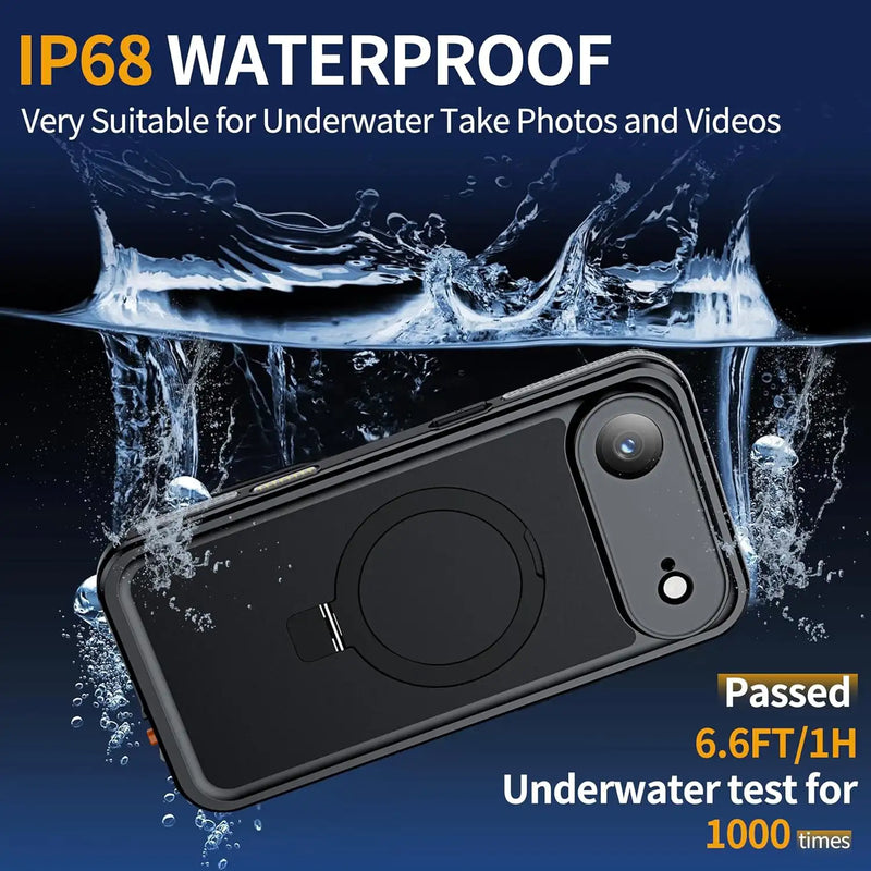 CORAL CASE iPhone 17 Air Full Body Waterproof Shockproof Lifeproof MagSafe Kickstand Case IP68 Waterproof