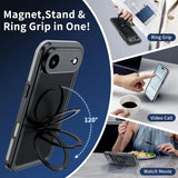 CORAL CASE iPhone 17 Air Full Body Waterproof Shockproof Lifeproof MagSafe Kickstand Case Magnet Stand Ring All In One