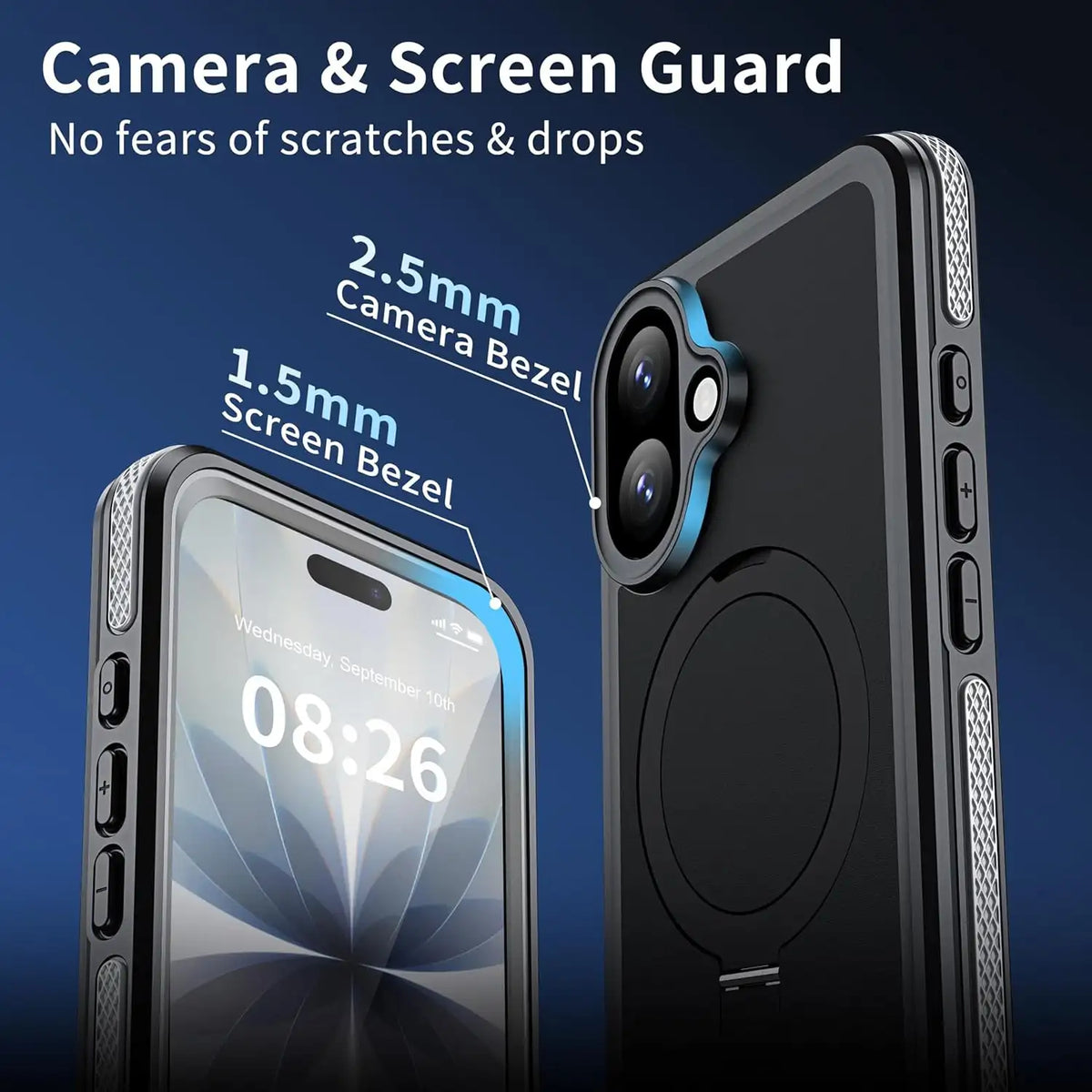 CORAL CASE iPhone 17(6.3) Full Body Waterproof Shockproof Lifeproof MagSafe Kickstand Case Camera And Screen Guard