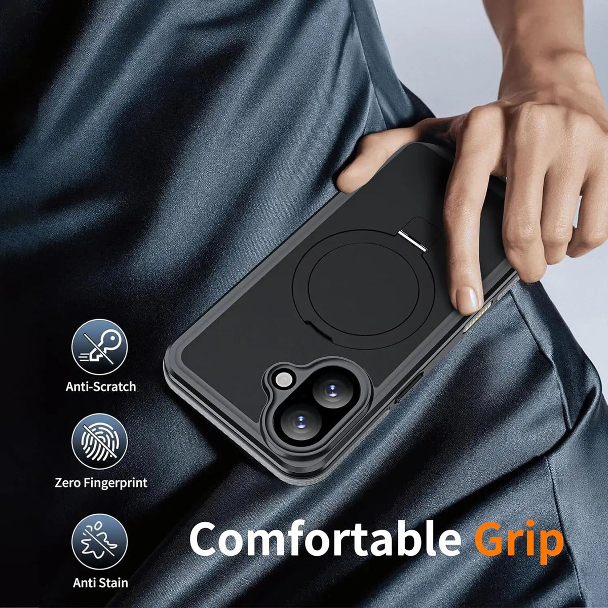 CORAL CASE iPhone 17(6.3) Full Body Waterproof Shockproof Lifeproof MagSafe Kickstand Case Comfy Grip