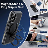 CORAL CASE iPhone 17(6.3) Full Body Waterproof Shockproof Lifeproof MagSafe Kickstand Case Magnet Stand Ring Grip