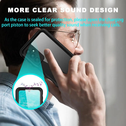 Samsung Galaxy A25 5G Full Body IP68 Lifeproof Waterproof Shockproof Snowproof Dustproof Coral Case Clear Sound While Talking