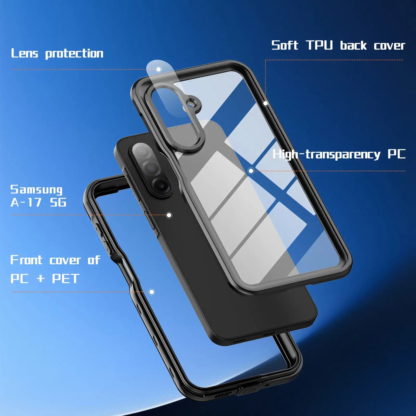 Samsung Galaxy A17 5G Full Body IP68 Lifeproof Waterproof Shockproof Snowproof Dustproof Coral Case Desection View