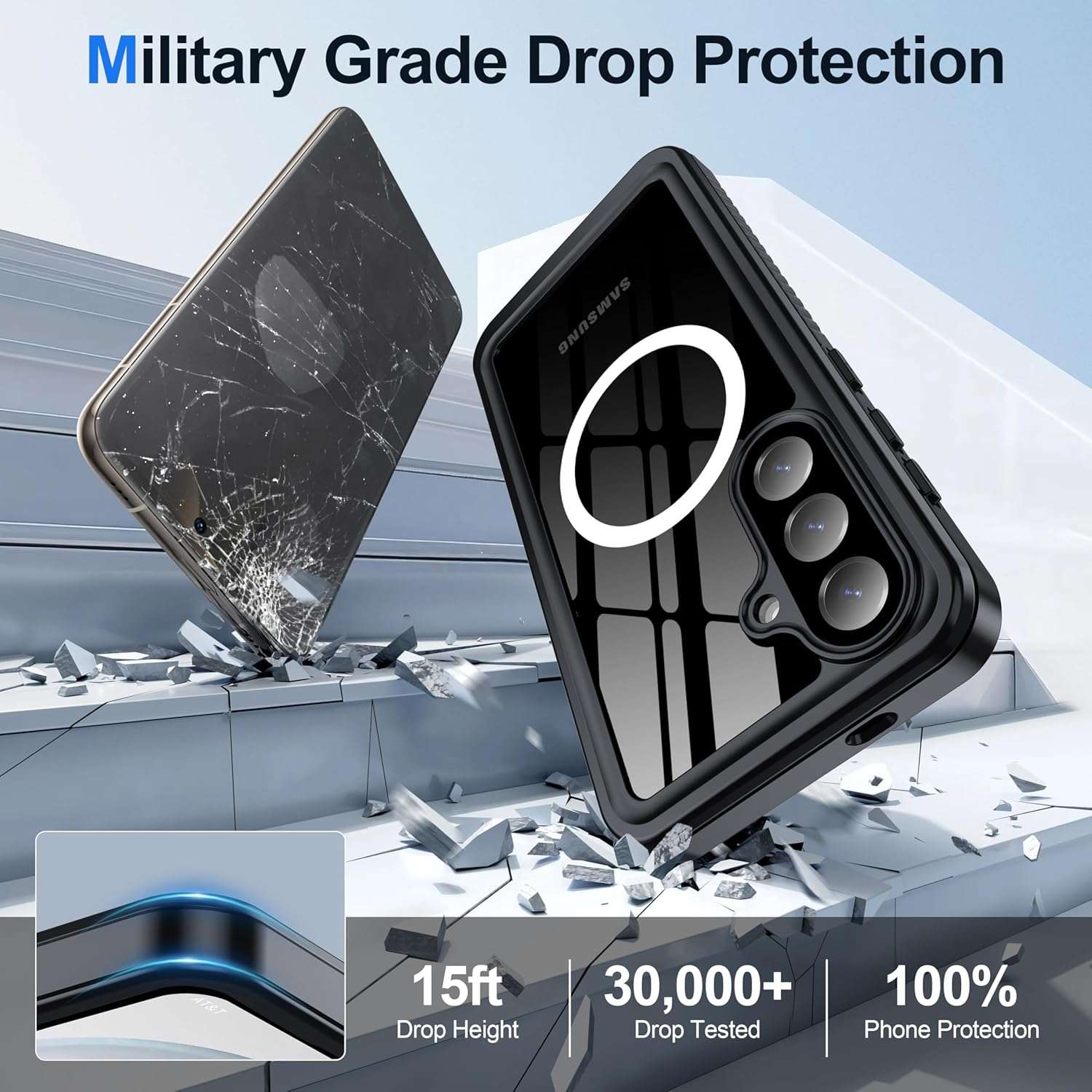 Galaxy S26 plus waterproof case lifeproof dropproof & rugged case