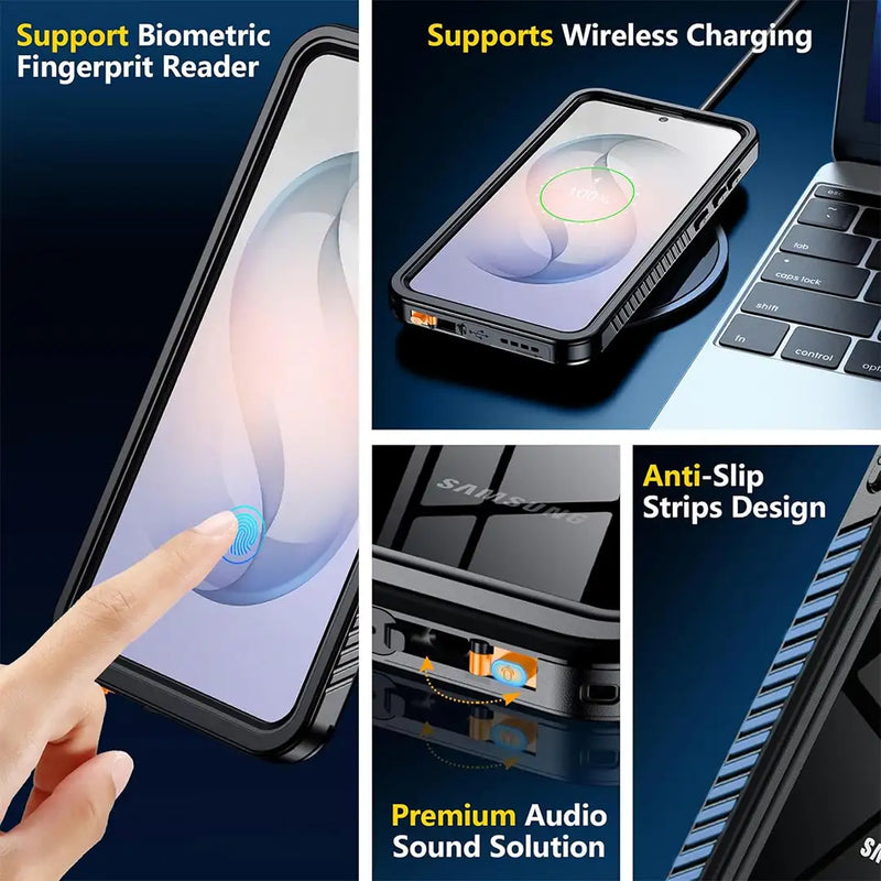 CORAL CASE Samsung Galaxy S26 Full-Body IP68 Waterproof Case – Lifeproof, Shockproof sound system