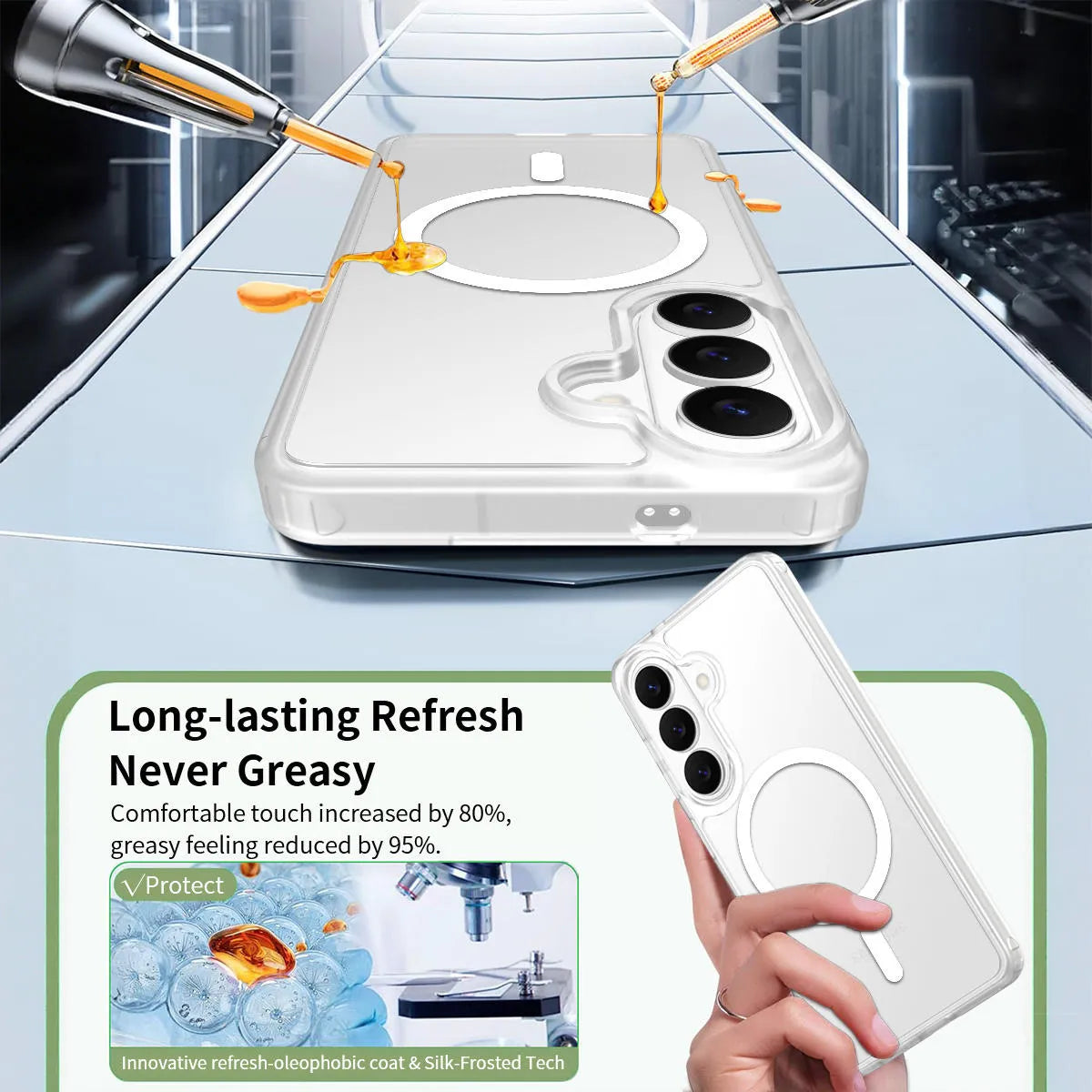 Samsung Galaxy S26 Transparent Bounce Case – Shockproof strong magnate