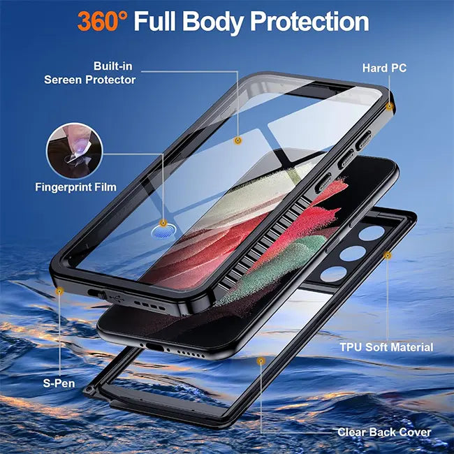 Samsung Galaxy S21 Ultra full-body Waterproof Case Havey duty Shockproof & rugged Case