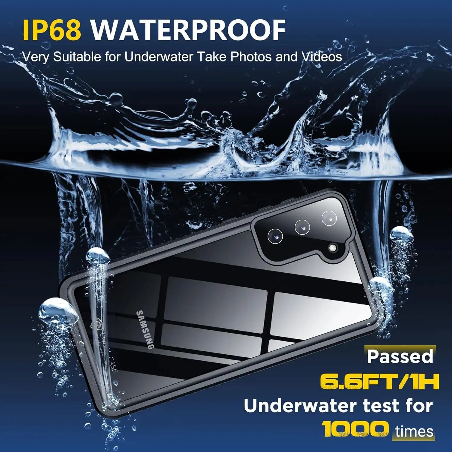 Samsung S21 Plus Waterproof Shockproof Lifeproof Full Body Case Waterproof Underwater