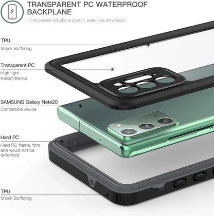 Samsung Galaxy Note 20 Full Body Waterproof Shockproof Lifeproof Case Desection View