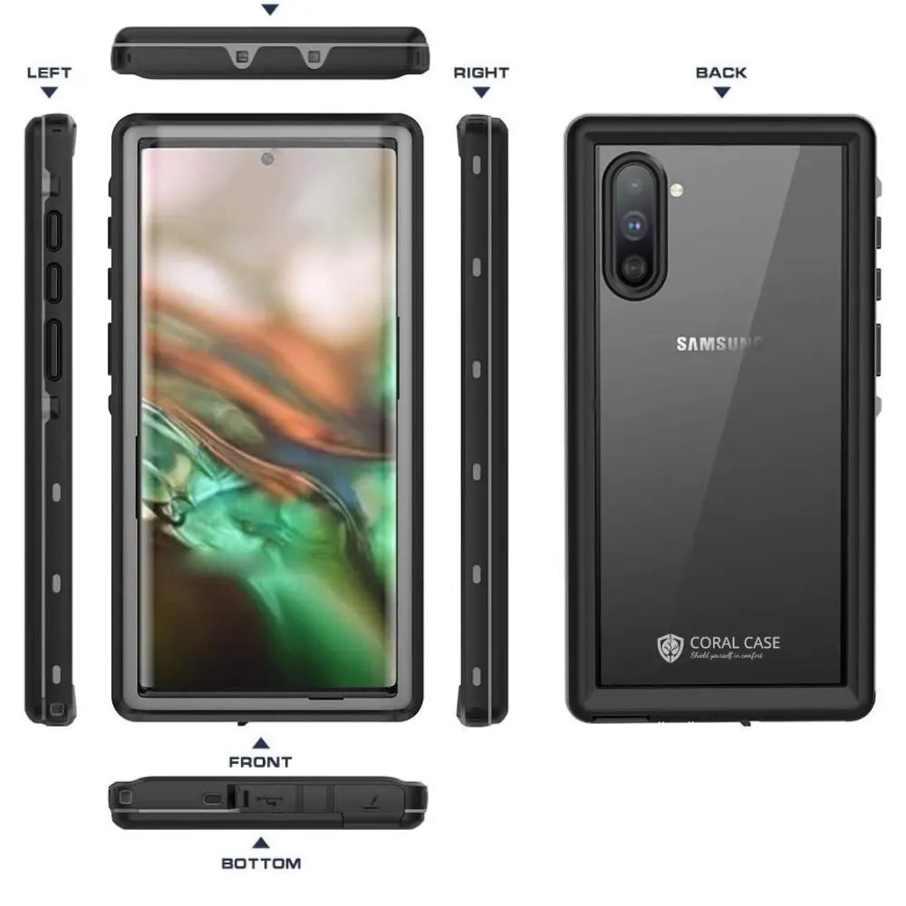 Galaxy Note 10 Plus Full Body Waterproof Shockproof Lifeproof Case