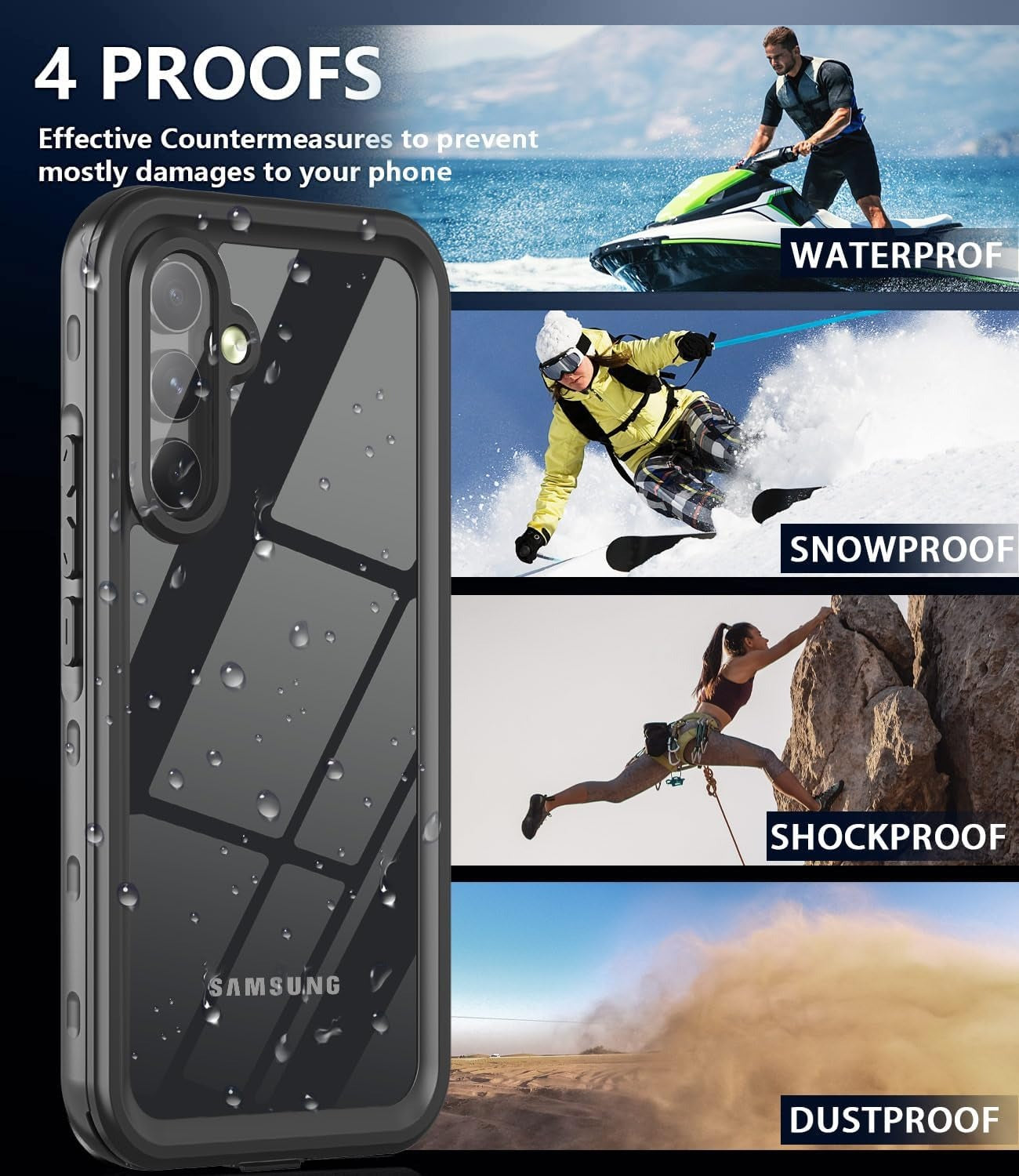Samsung A55 Lifeproof waterproof shockproof dustproof case (5)