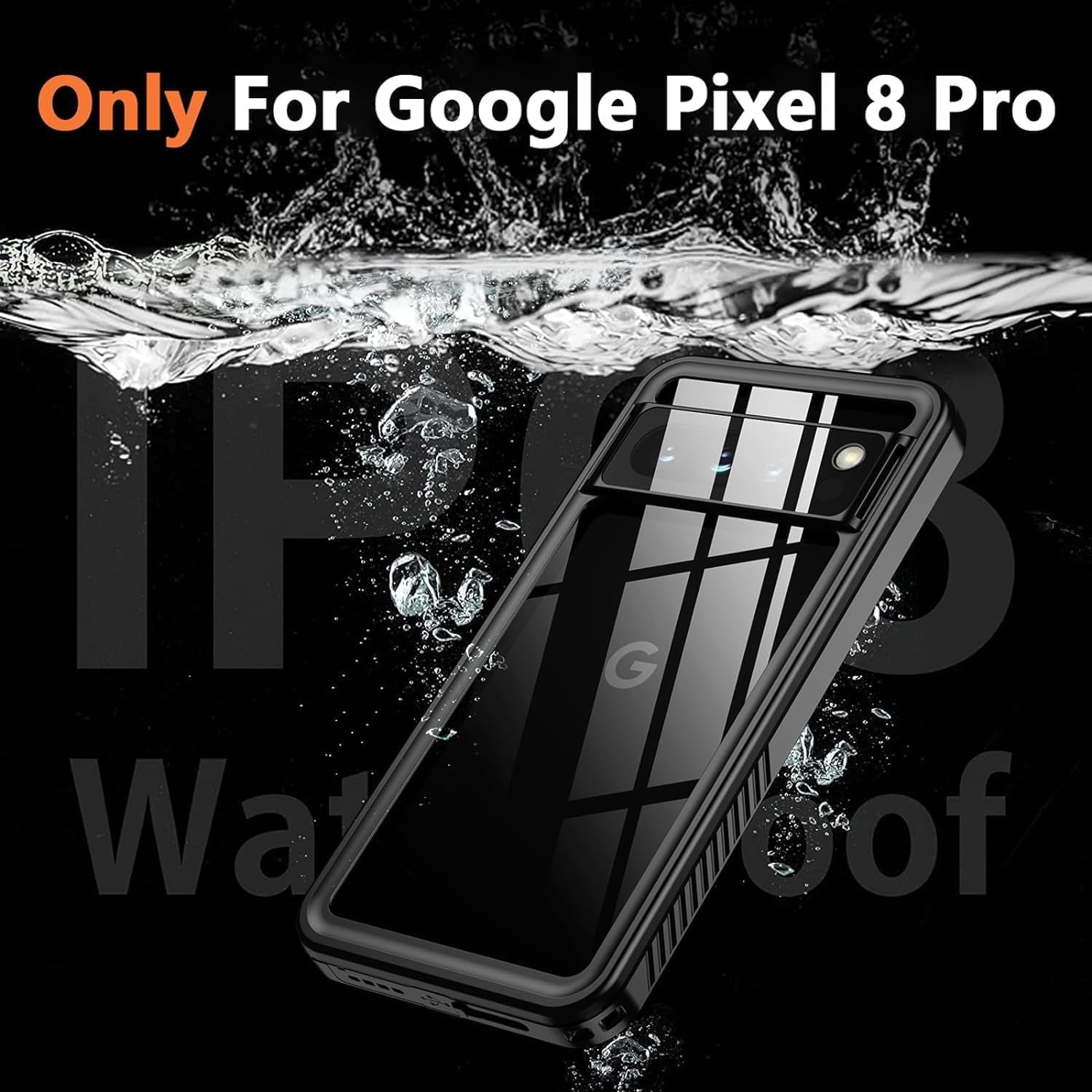 Google Pixel 8 Pro 5G Waterproof Shockproof Lifeproof Full Body Case IP68 Waterproof Protection