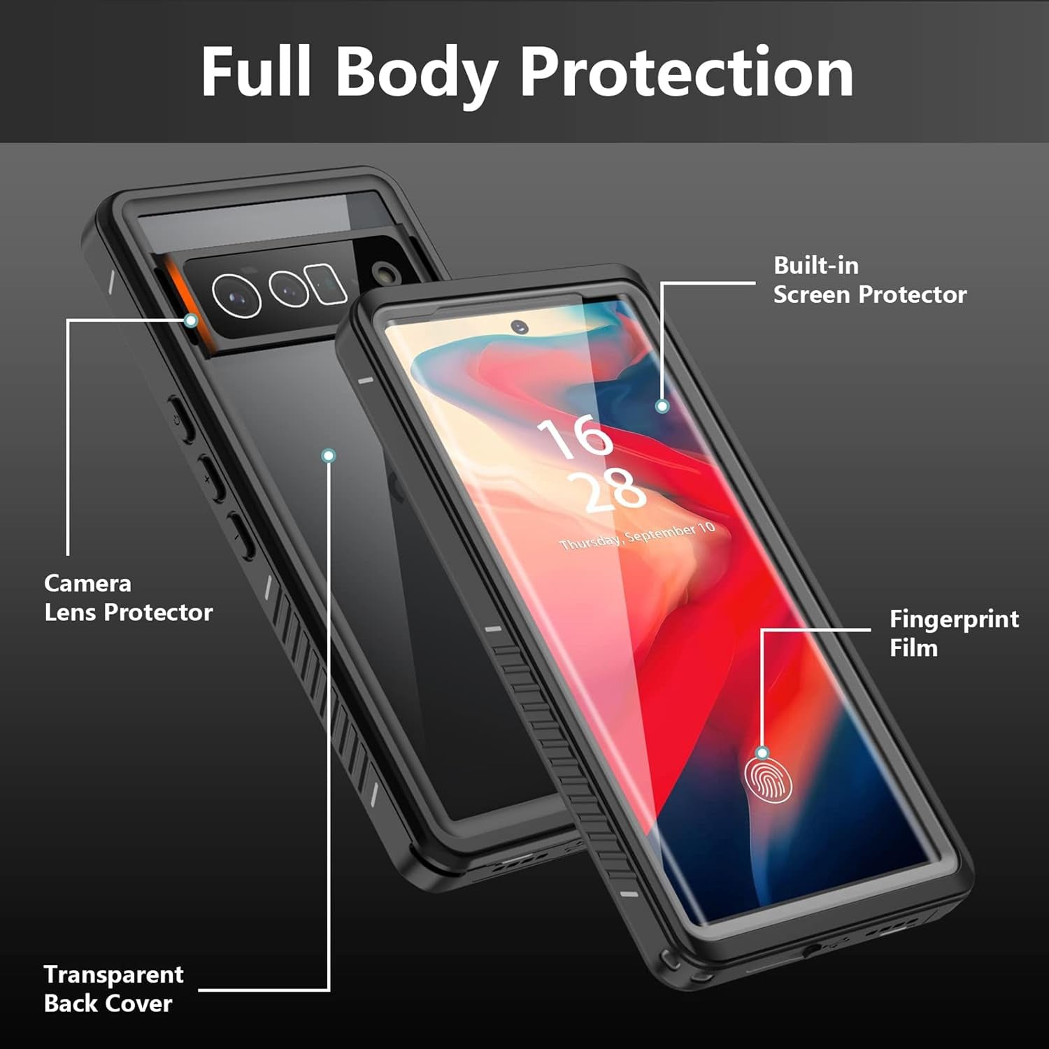Google Pixel 6 Pro Waterproof Shockproof Lifeproof Full Body Protection Case