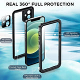 iPhone 12 Waterproof Case Full Body Lifeproof & shockproof - Coral Case 4