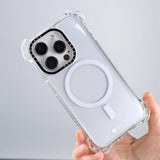 iPhone 16 Pro Transparent White Bounce Case MagSafe Compatible 7.5M Shockproof Dropproof