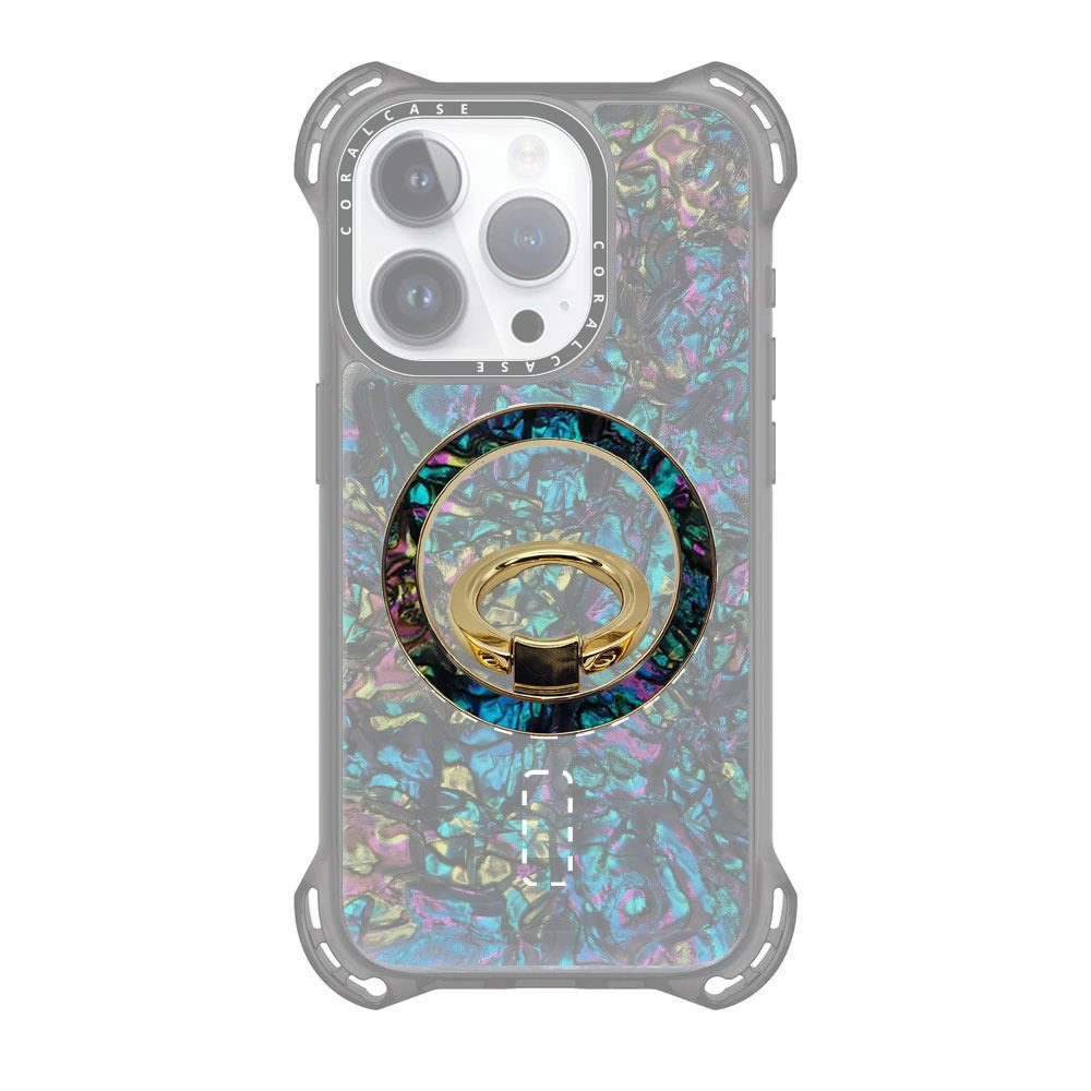 Abalone Shell Premium Quality MagSafe Finger Ring By CORAL CASE - on mobile