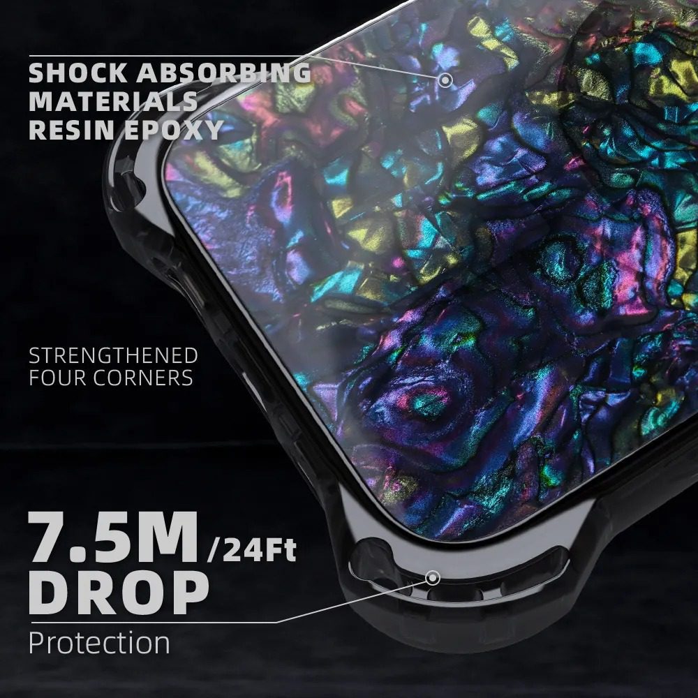 iPhone 16 Pro Max Abalone Shell MagSafe Compatible 7.5M Shockproof Dropproof case - drop positions
