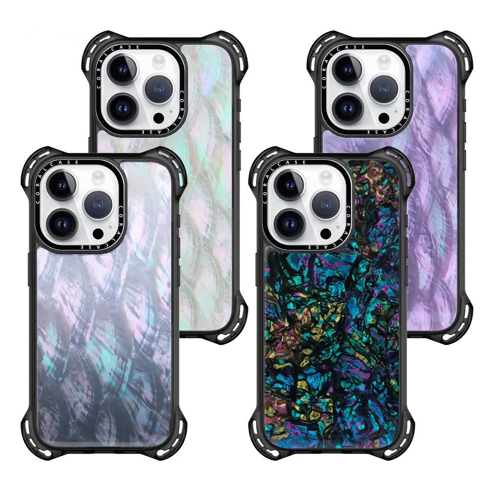 iPhone 16 Pro Max Abalone Shell MagSafe Compatible 7.5M Shockproof Dropproof case - Four different color