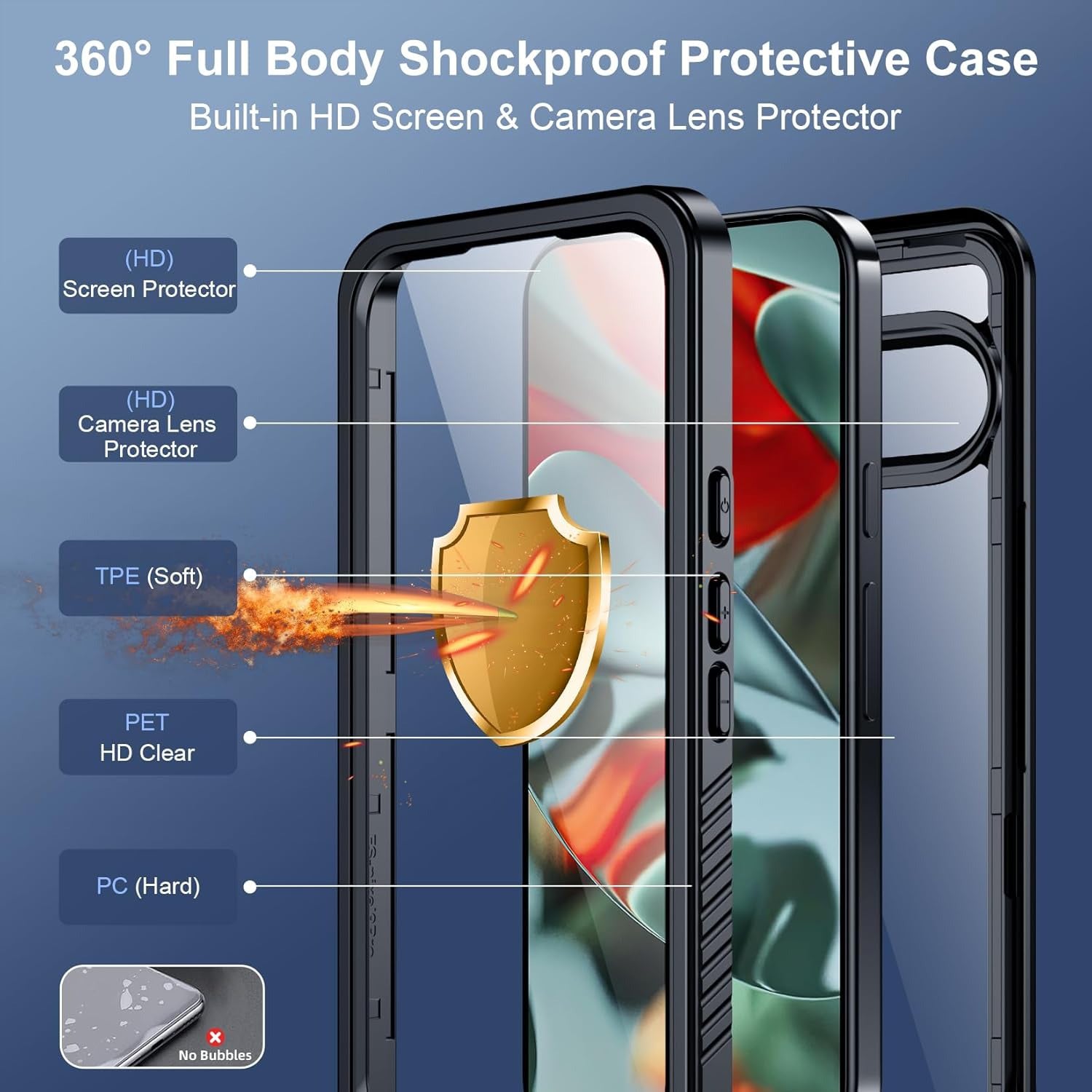 Google Pixel 9 Pro Waterproof Shockproof Lifeproof Full Body Case 360 Degree Protection