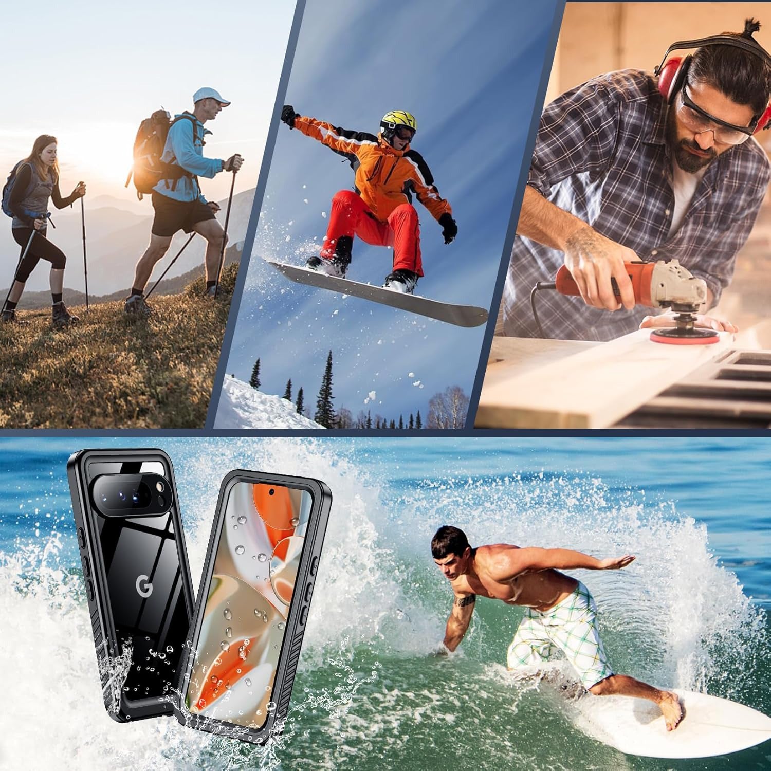 Google Pixel 9 Pro XL Waterproof Shockproof Lifeproof Full Body Case All In One Protection