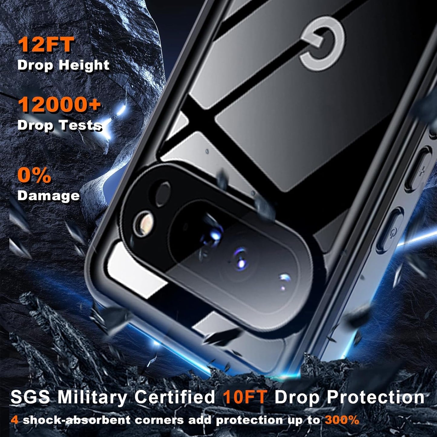 Google Pixel 9 Pro XL Waterproof Shockproof Lifeproof Full Body Case Dropprotection