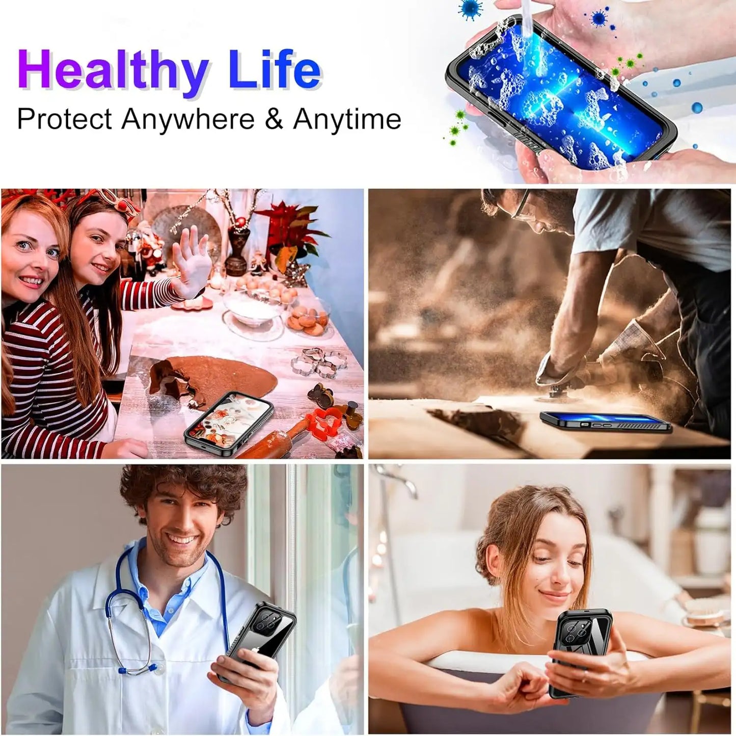 iPhone 13 Pro Max Waterproof Case Full Body Lifeproof & shockproof - Coral Case 4