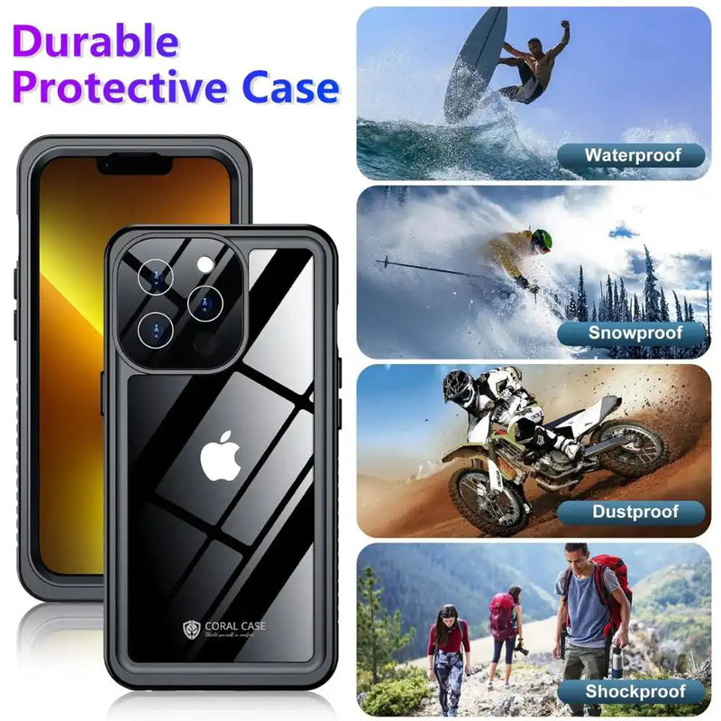 iPhone 13 Pro Waterproof Case Full Body Lifeproof & shockproof - Coral Case 3