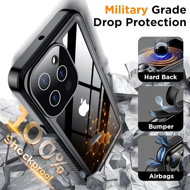 iPhone 12 Pro Waterproof Case Full Body Lifeproof & shockproof - Coral Case 2