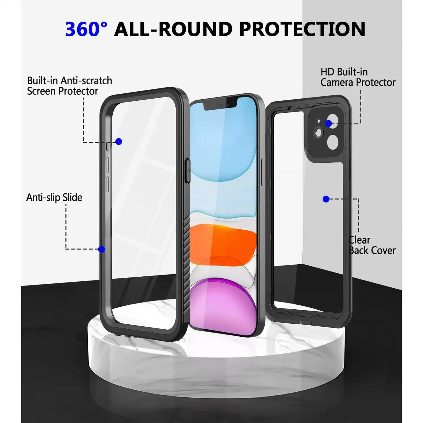 iPhone 11 Pro Waterproof Case Full Body Lifeproof & shockproof - Coral Case 1