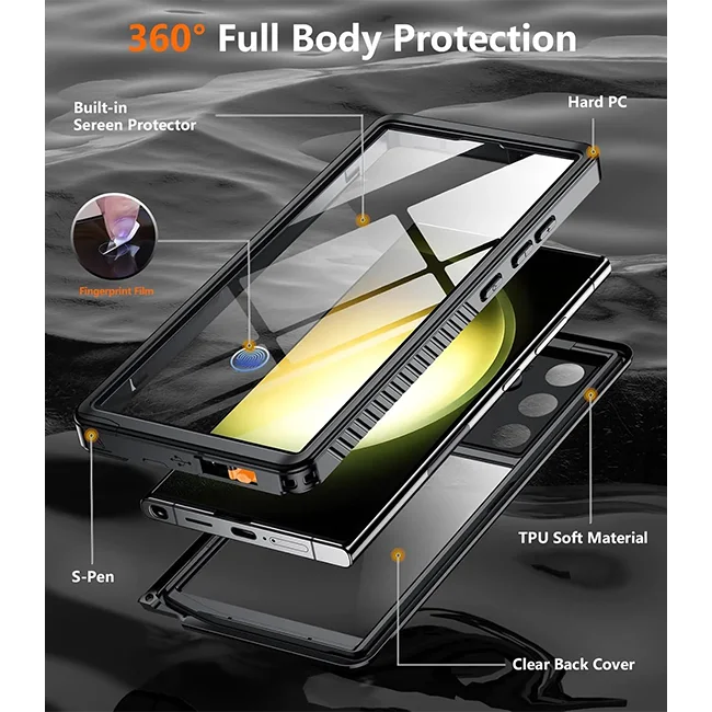 Samsung Galaxy S23 Ultra full-body Ip68 Waterproof Case
