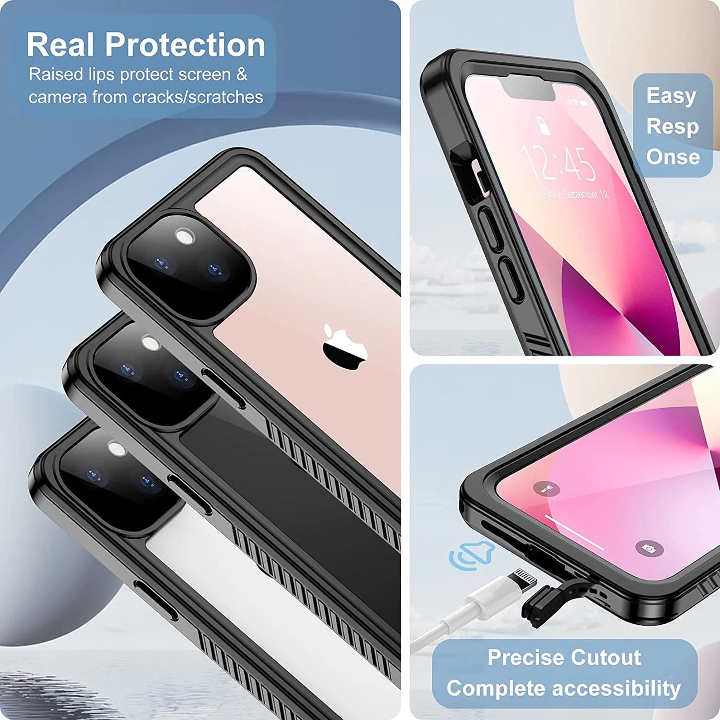 iPhone 13 Waterproof Shockproof Lifeproof drop proof dustproof premium Quality Phone case real protection
