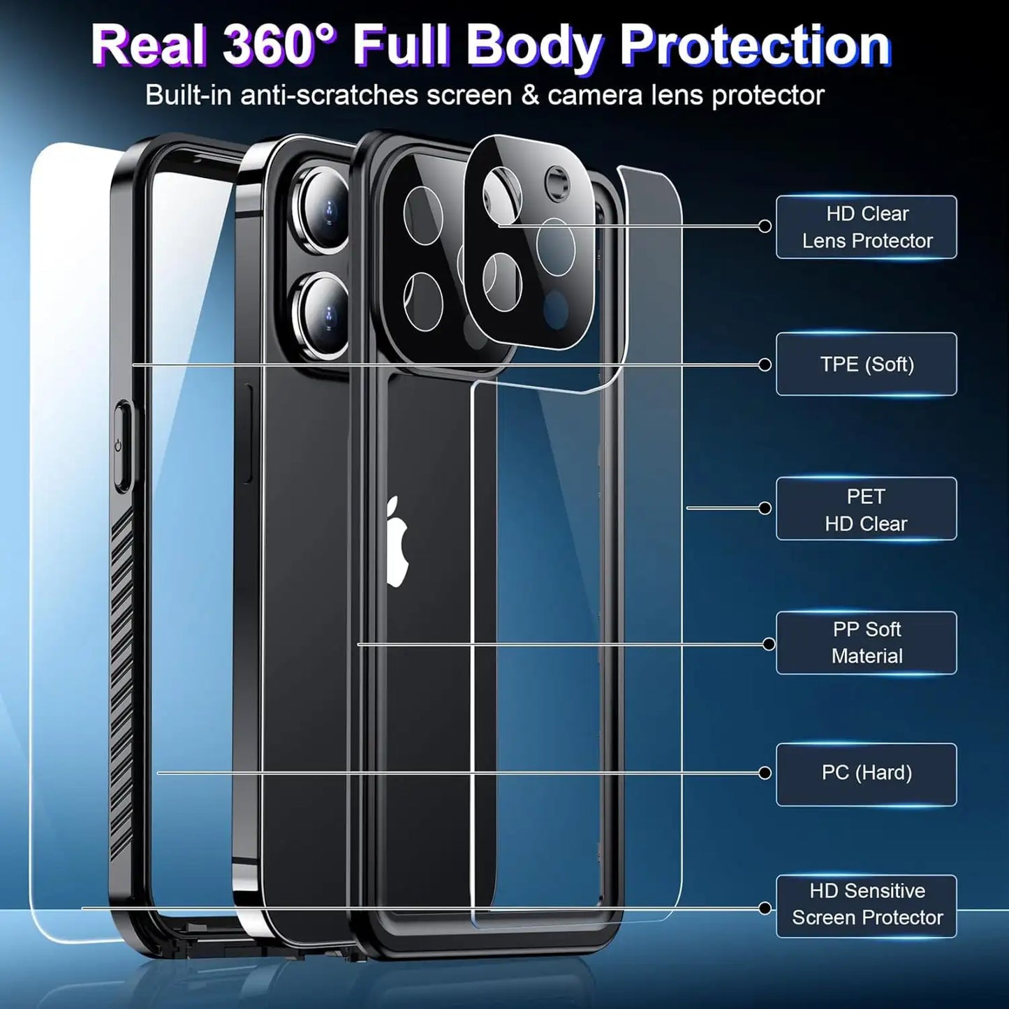 iPhone 12 Pro Max Waterproof Case Full Body Lifeproof & shockproof - Coral Case 2