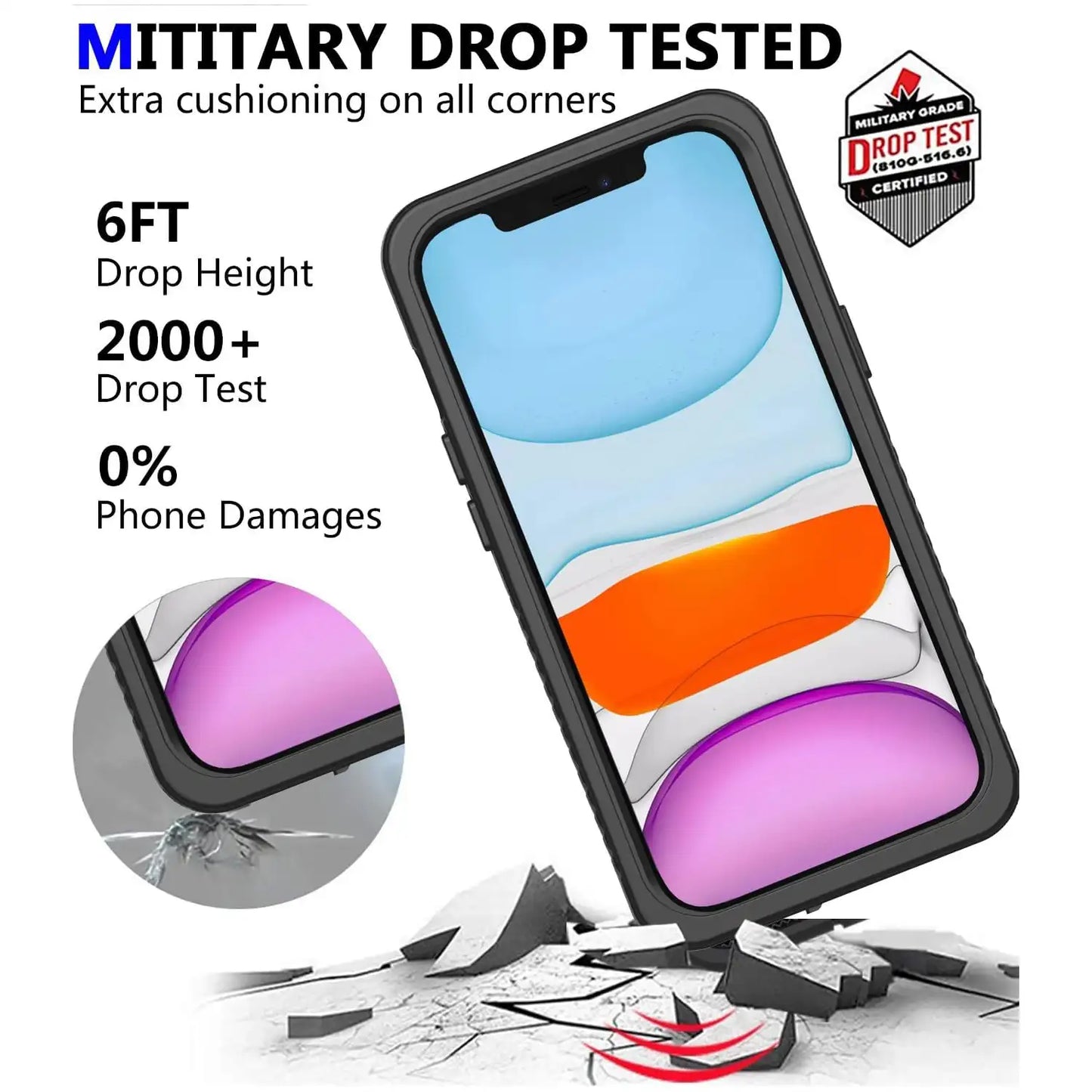 iPhone 11 Pro Max Waterproof Case Full Body Lifeproof & shockproof - Coral Case 2