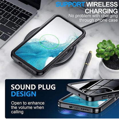 Samsung Galaxy S22 Plus Waterproof Case Havey duty Shockproof & wireless charging support Case